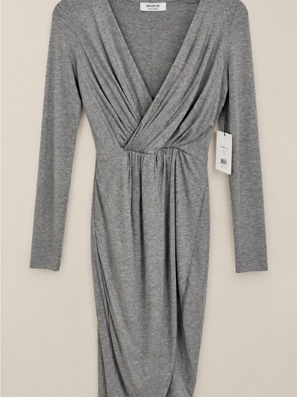 Bailey 44 Heather Grey Long-Sleeve Wrap Dress